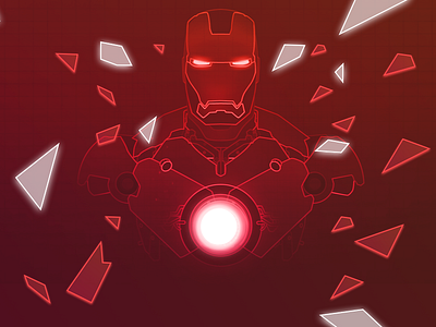 Ironman avengers comic icon iron ironman line man marvel movie neon poly vector