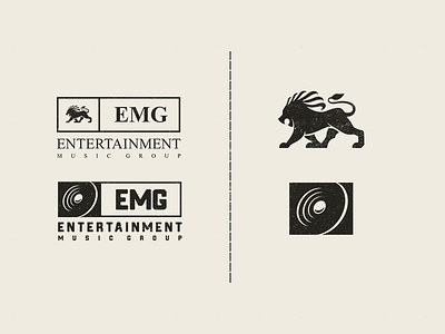 Emg II entertainment lion logo music speaker