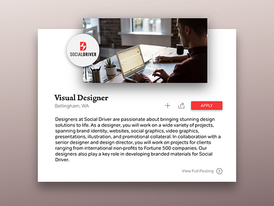 Job Listing android dailyui flat interface ios job listing material post ui ux web