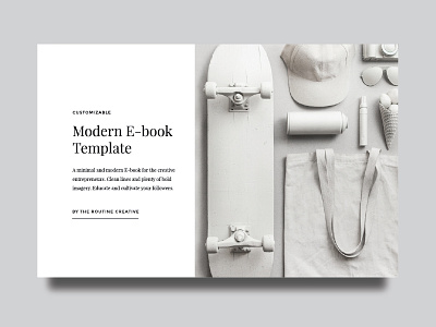 Modern E Book Cover black and white e book ebook graphic design minimal modern template