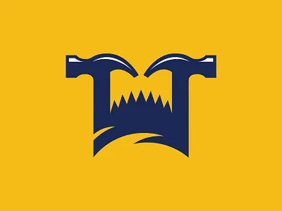 Hammerheads Icon construction contracting hammer icon logo shark