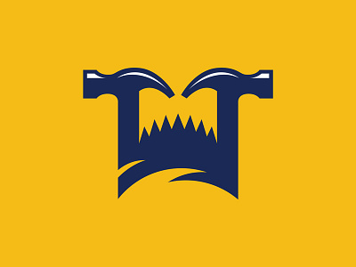 Hammerheads Icon construction contracting hammer icon logo shark