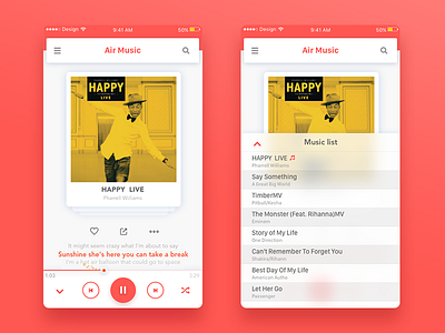 Music player ui