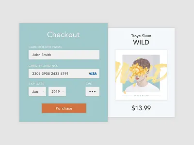 DailyUI Day 002 - Credit Card 002 credit card dailyui