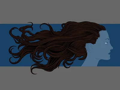 Hair Exploration hair illustration illustrator lines