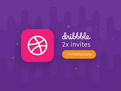 2x Invites debut drafted dribbble giveaway invite violet welcome