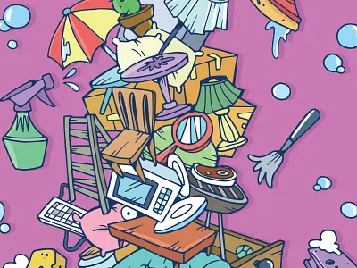 Spring Cleaning cartoons character design doodleart drawing handdrawn illustration