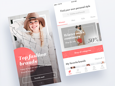 Clothing e-commerce App "Kupivip" app ecommerce kupivip peak sneak ui ux