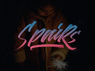 Sparks brush brushtype calligraphy cursive handlettering handmadefont handmadetype lettering script type typo typography
