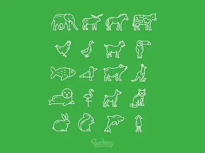 Animal Icons set animal free vector icons illustrator set vector