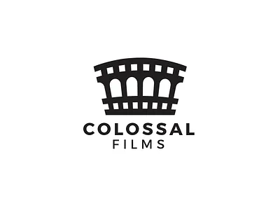 Colossal Films brand colosseum design designs film films identity logo logos mark