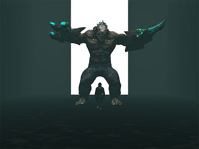 Onward 3d abstract aliens art color digital everydays fight futuristic mutants scifi swat