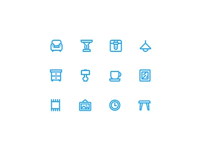 Furniture Icons furniture icons outline ui