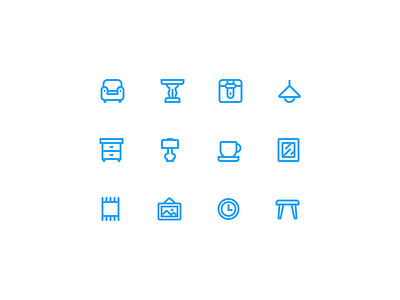 Furniture Icons furniture icons outline ui