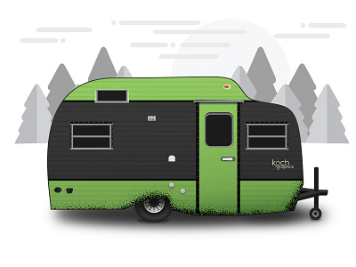 Illustration: Kochgraphics Camper camper camping illustration