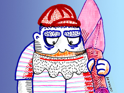 axe axe cartoon concept illustration pencil fineliner hacha hand drawn leñador line sketch woodcutter