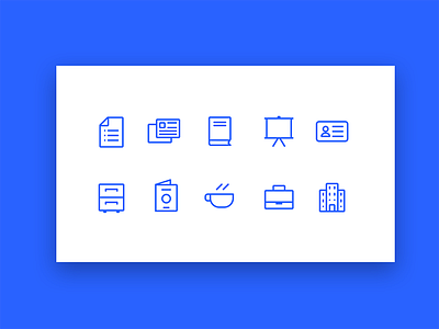 Business icons book business coffee file icon icons news passport profile suitcase