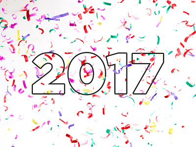 2017 2017 confetti gotham outline text