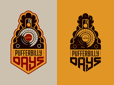 Pufferbilly Days brand branding engine identity logo train type