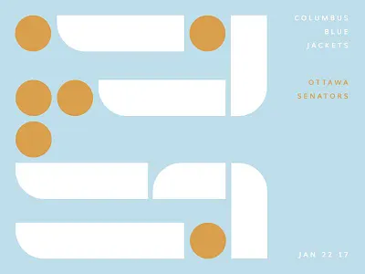 Blue Jackets Score: January 22, 2017 blue jackets columbus data data visualization hockey infographics minimal nhl score sports