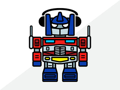 Botimus Prime adobe illustrator boxybots character design daily challenge dailyboxybots illustrator optimus prime robots