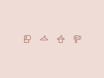 Outline icons Day 23 - Spa 24px hairdryer hanger icon illustrator outline spa toilet paper vector