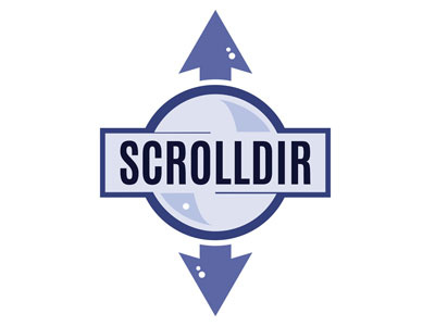 Scrolldir JS Plugin branding illustrator logo