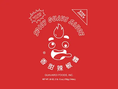 Spicy Guavs guavajuice illustration sriracha
