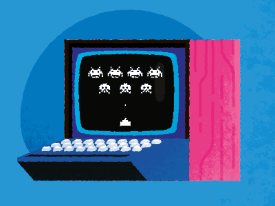 woodgrain invaders 70s 80s computer invaders pc retro seventies woodgrain
