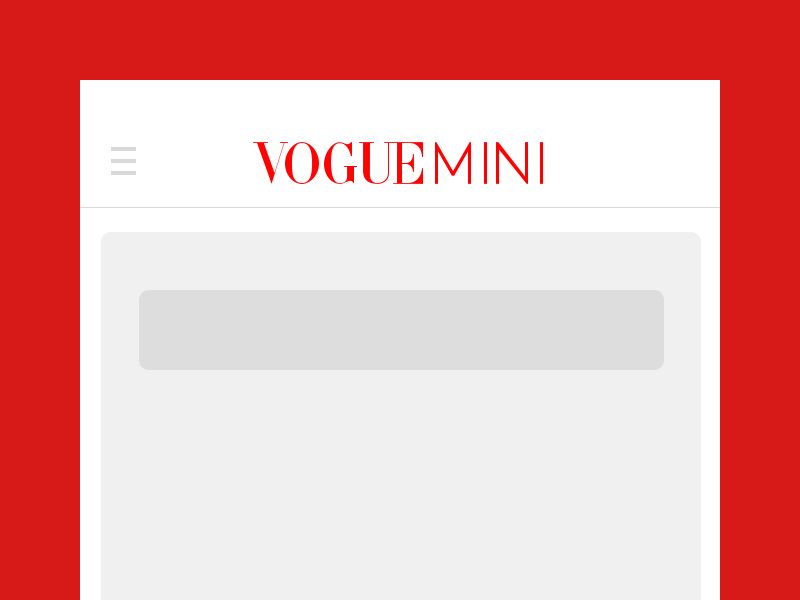 Vogue Mini animation loading newton refresh tuyi