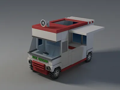 Ice cream cart c4d