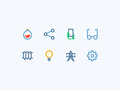 Epic Icons preview cog electricity epic icons glasses icons set laboratory light premium preview