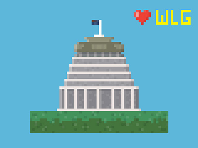 DAY 84: Wellington Anniversary 100 days of illustration anniversary beehive capital challenge day 84 illustration new zealand nz pixel art pixels wellington