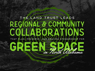 North Alabama Land Trust Type hiking land trust outdoors typography website