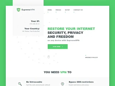 Vpn Service firewall landing privacy service supreme ui ux vpn web