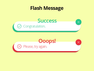 Daily Ui #011 - Flash Message 011 dailyui flash message interection design ui ui ux designer ux