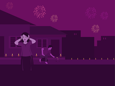 Diwali... The crackers are louder. celebrations design diwali festival illustration india