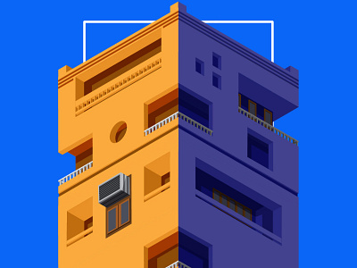 Noon apartments delhi home house illustrator noon vectors