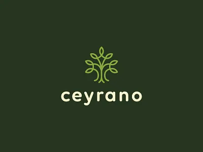 Ceyrano ceyrano food green healthy icon leaf line logo tree vegan