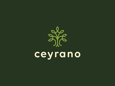 Ceyrano ceyrano food green healthy icon leaf line logo tree vegan