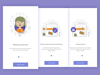 Reminder onboarding design android design illustration iphone lineart onboarding reminder