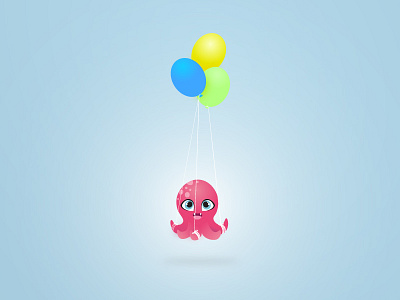 Octopus fly fun octopus pink