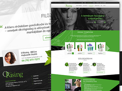 Orising beauty black flower green shape webdesign