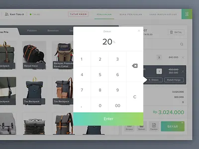 Enter Discount - Point of sale app app of point point of sale pos sale ui ux webdesign website