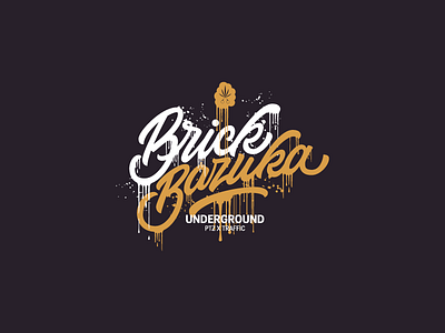 Brick Bazuka 90s american brand branding glow logo retro script type typography vector vintage