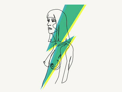 Flash bowie continuous line design flash flat geometric illustration line print retro single line vector