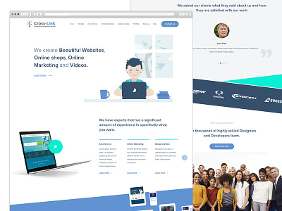 Cross Link website concept concept cross link website
