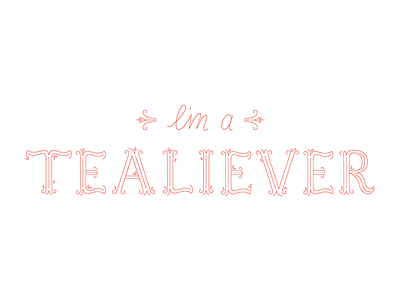 Tealiever custom lettering logotype puns type typeface