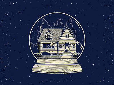 Snow Globe american band fire house merch snow globe wooden