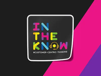 In The Know debut dribbble hello sticker typography